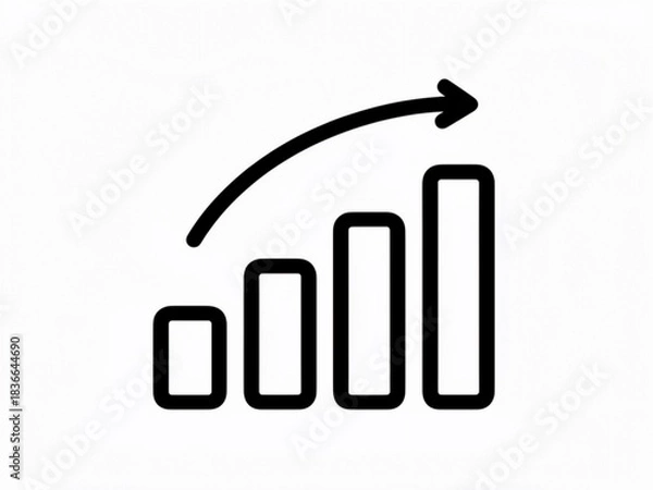 Fototapeta business graph with arrow