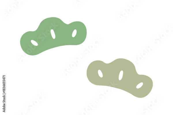 Fototapeta ゆるくてかわいい正月や年賀状の素材