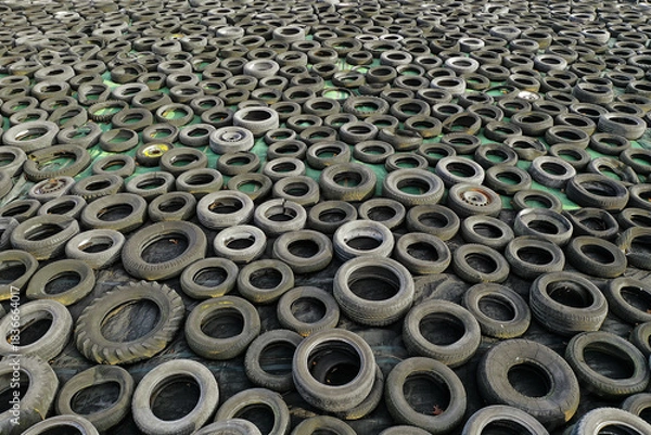 Obraz Old Tires Pattern from Above