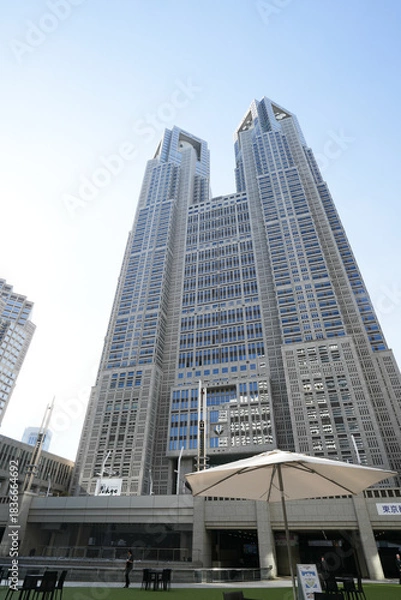 Fototapeta 青空に映える都庁