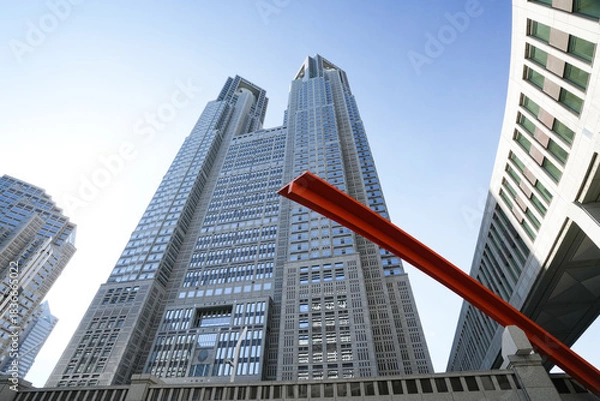 Fototapeta 青空に映える都庁