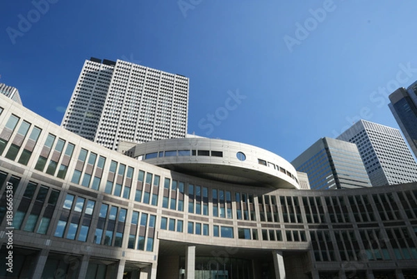 Fototapeta 青空に映える都庁