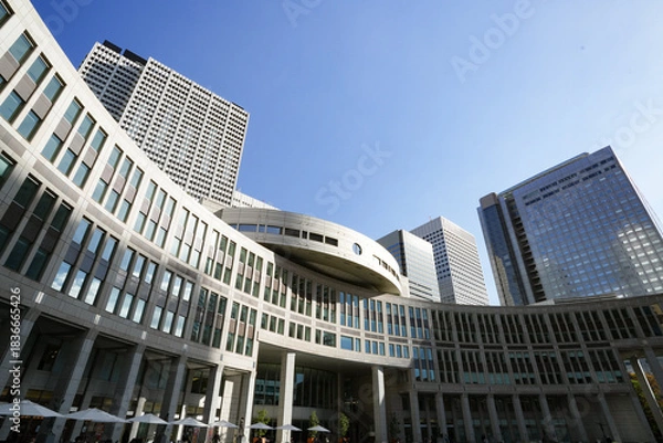 Fototapeta 青空に映える都庁