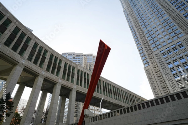 Fototapeta 青空に映える都庁