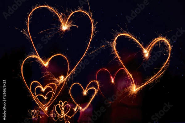 Obraz Different fire symbol for bengal light