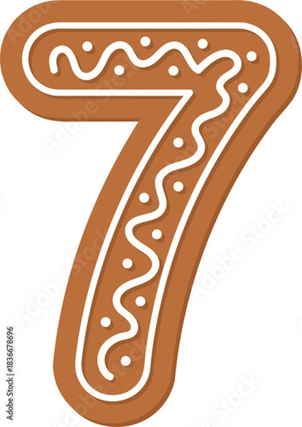 Obraz number 7 gingerbread cookie, seven decorated biscuit