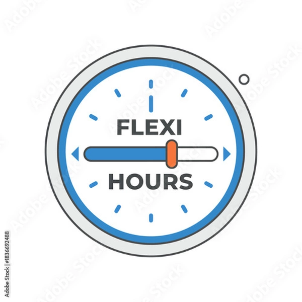 Fototapeta flexi hours management adjusting work schedule a visual metaphor of flexible work arrangements illustrating time management and employee wellbeing promoting productivity.