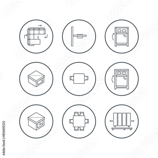 Fototapeta furniture assembly guide showcasing modular design and easy installation perfect for diy enthusiasts and illustrating modern home improvement projects