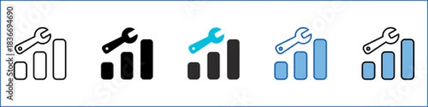 Obraz Optimization Single Icon Multistyle Illustration