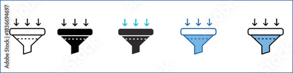 Obraz Funnel Single Icon Multistyle Illustration