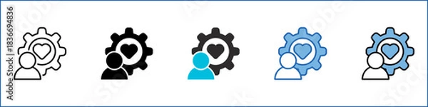 Obraz Behavior Single Icon Multistyle Illustration