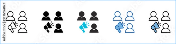 Obraz Audience Single Icon Multistyle Illustration