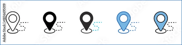 Obraz Journey Single Icon Multistyle Illustration