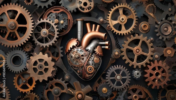 Fototapeta Mechanical heart
