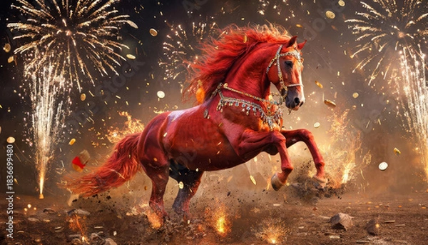 Obraz Red Fire Horse