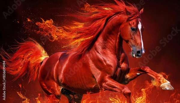 Obraz Red Fire Horse