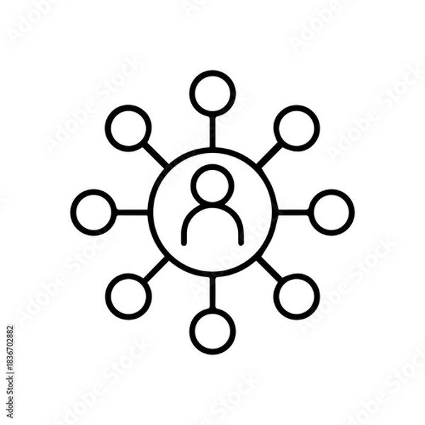 Obraz Network Connection Hub Icon