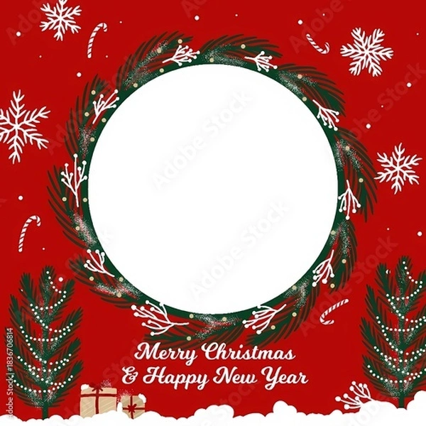 Obraz red christmas background