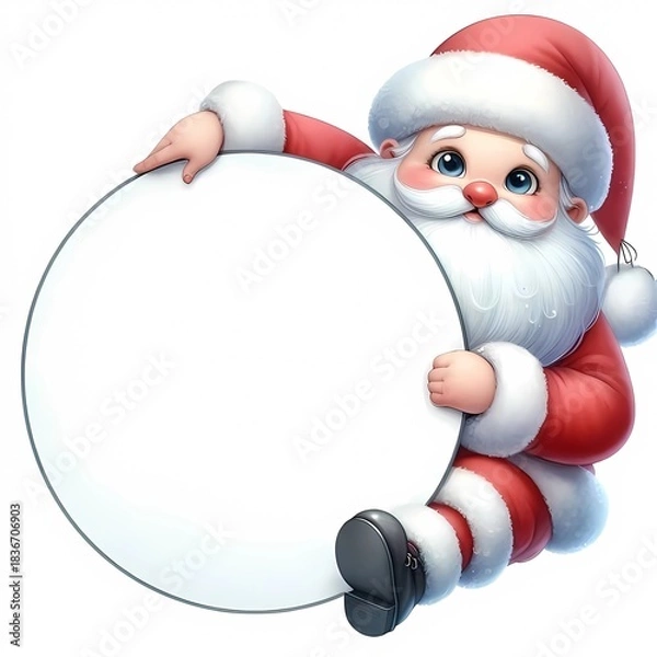 Obraz santa claus with christmas ball