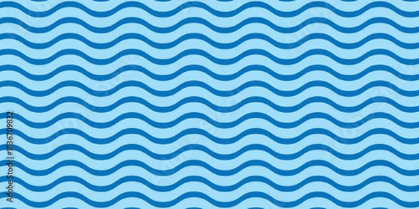 Fototapeta abstract creative blue wave line design vector.