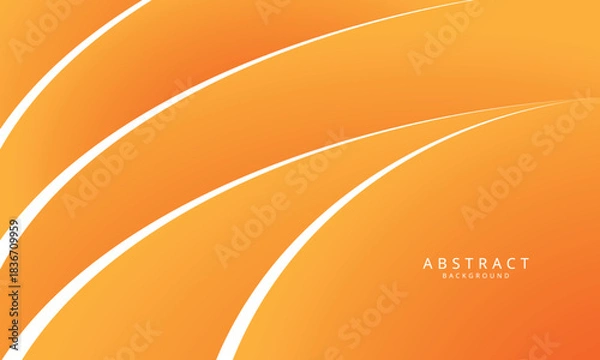 Fototapeta abstract creative orange gradient curve layer background design.
