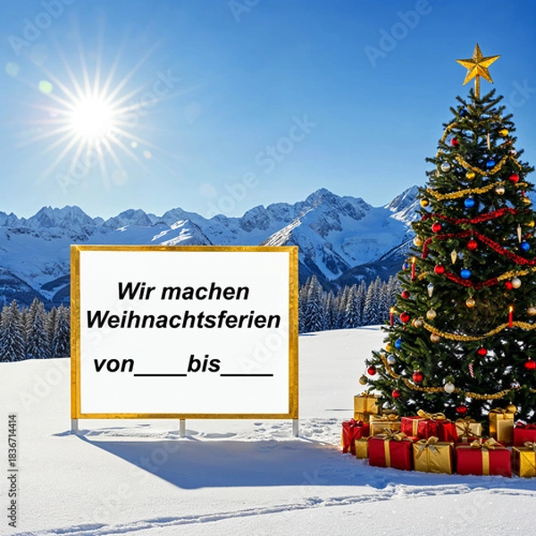 Obraz Wir machen Weihnachtsferien