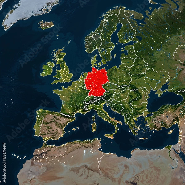 Obraz Deutschland, Brennpunkt in Europa