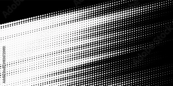 Fototapeta Abstract speed lines style blue color halftone banner design template.Dots halftone white blue color pattern gradient grunge texture background. Dots pop art comics sport style white and black