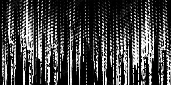 Fototapeta Abstract speed lines style blue color halftone banner design template.Dots halftone white blue color pattern gradient grunge texture background. Dots pop art comics sport style white and black