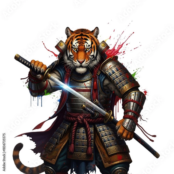 Obraz Tiger knight with sword