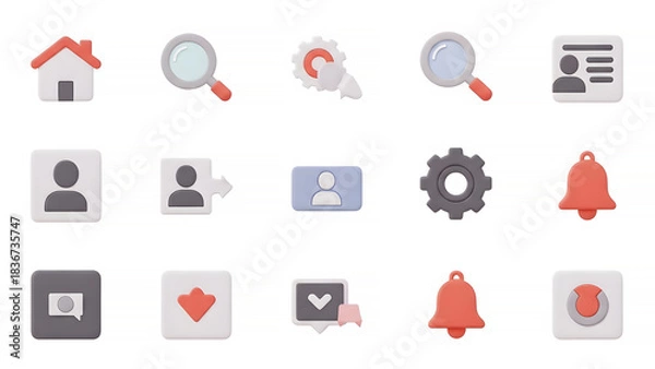 Obraz Web application icons set for user interface design icon set collection