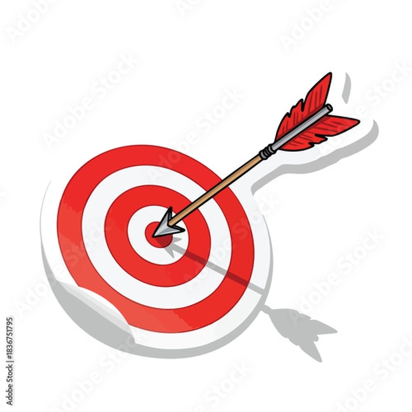 Fototapeta Arrow Hits Target Center