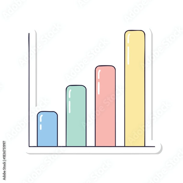 Fototapeta Colorful Bar Graph Illustration