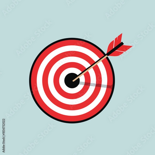 Fototapeta Target Hit by Arrow