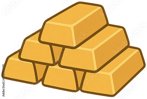 Obraz Stack of Gold Bars – Wealth and Investment Icon