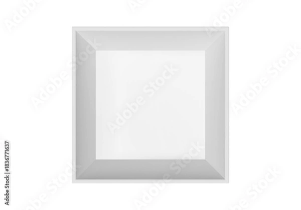Fototapeta Top View. White Open Gift Box, transparent background