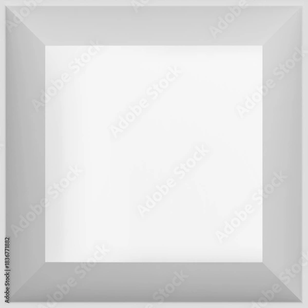 Fototapeta Top View. White Open Gift Box Isolated on a White Background