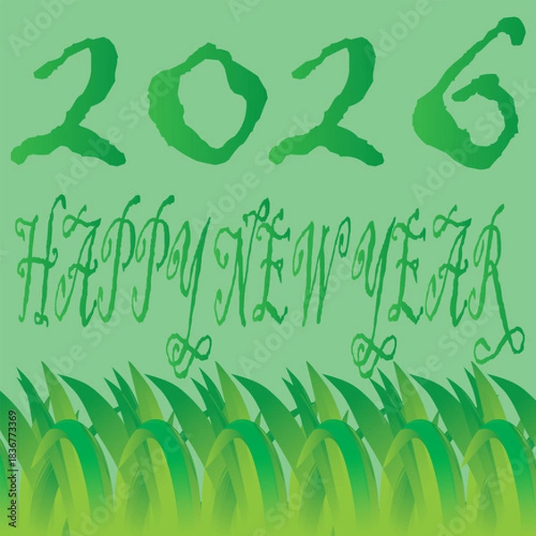 Obraz New Year Green Background design
