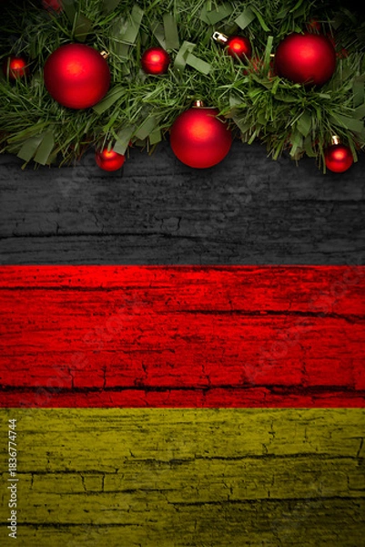 Obraz Vertical banner Christmas greeting from german