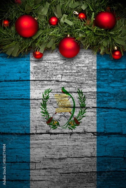 Obraz Vertical banner Christmas greeting from guatemala