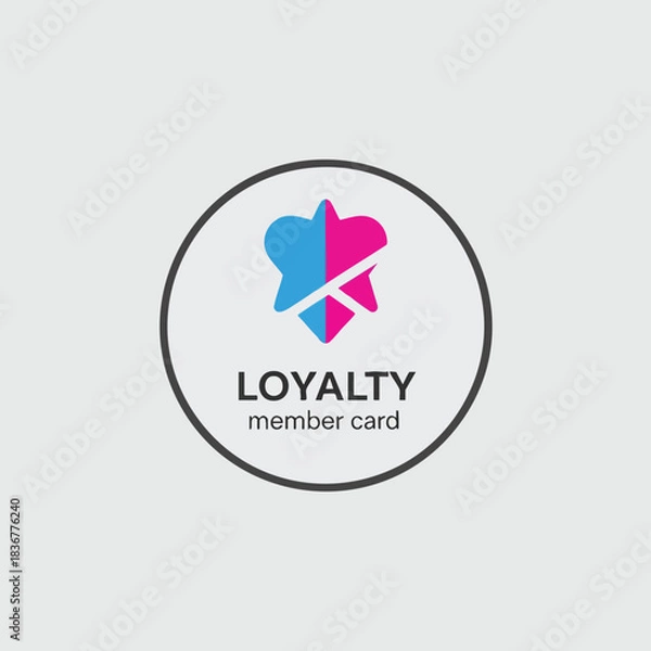 Fototapeta Loyalty Program Card Icon Design