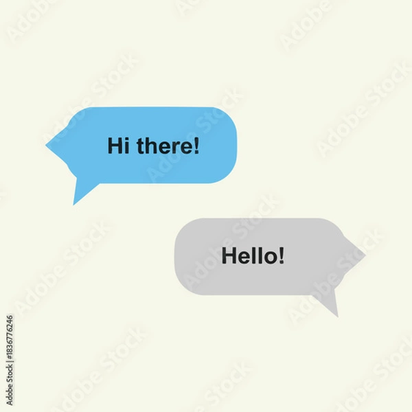 Fototapeta Greeting Speech Bubbles