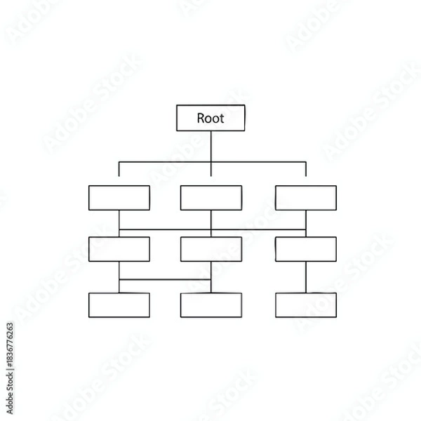 Fototapeta Organizational Structure Diagram