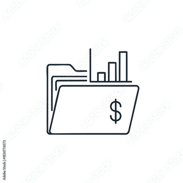 Fototapeta Financial Documents with Dollar Sign and Graphs