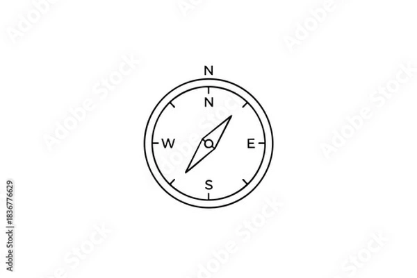 Fototapeta Simple Compass Illustration