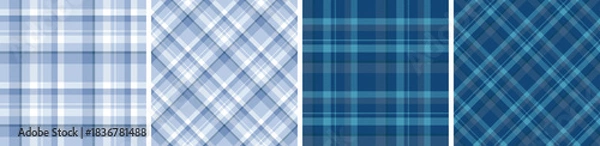 Fototapeta plaid and tartan pattern set.checkered fabric texture background.