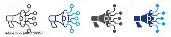 Fototapeta ai marketing icon sheet multiple style