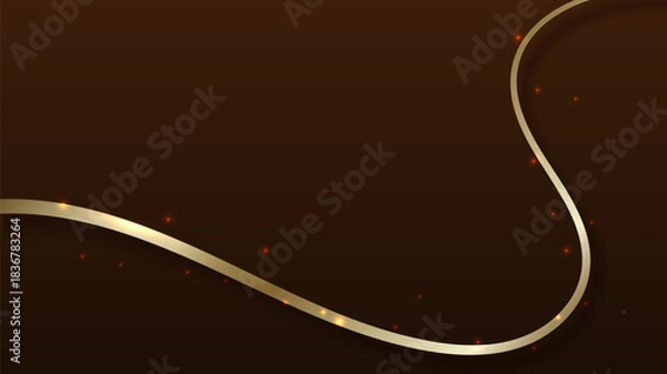 Obraz Abstract luxury ribbon elements with glowing light effect on background.