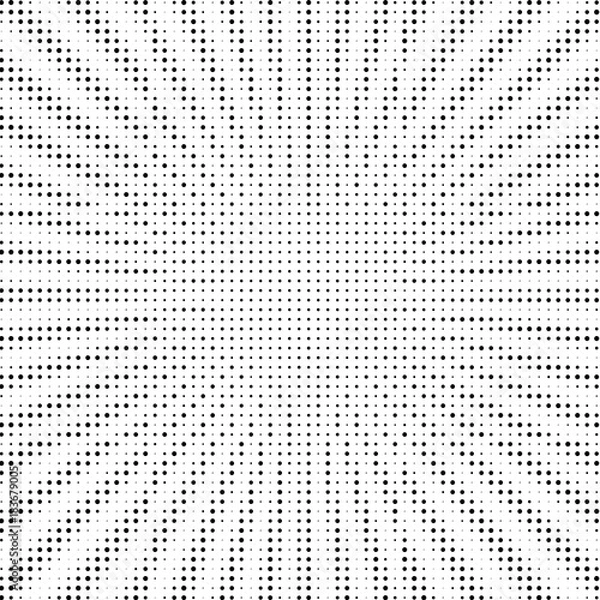 Fototapeta Halftone dotted background circularly distributed. Halftone effect vector pattern. Circle dots isolated on the white background.