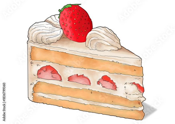 Obraz cake with strawberries